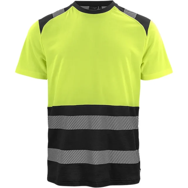 Texstar TS22 T-shirt gul/svart, klass 1 3XL