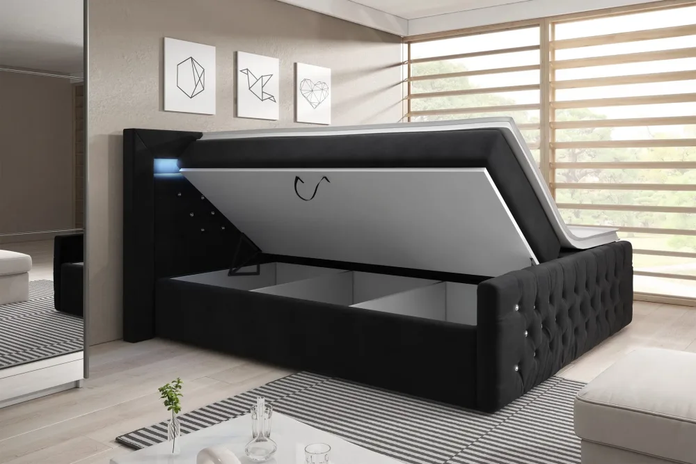 Franco Crystal Sängpaket 140x200 LED-belysning