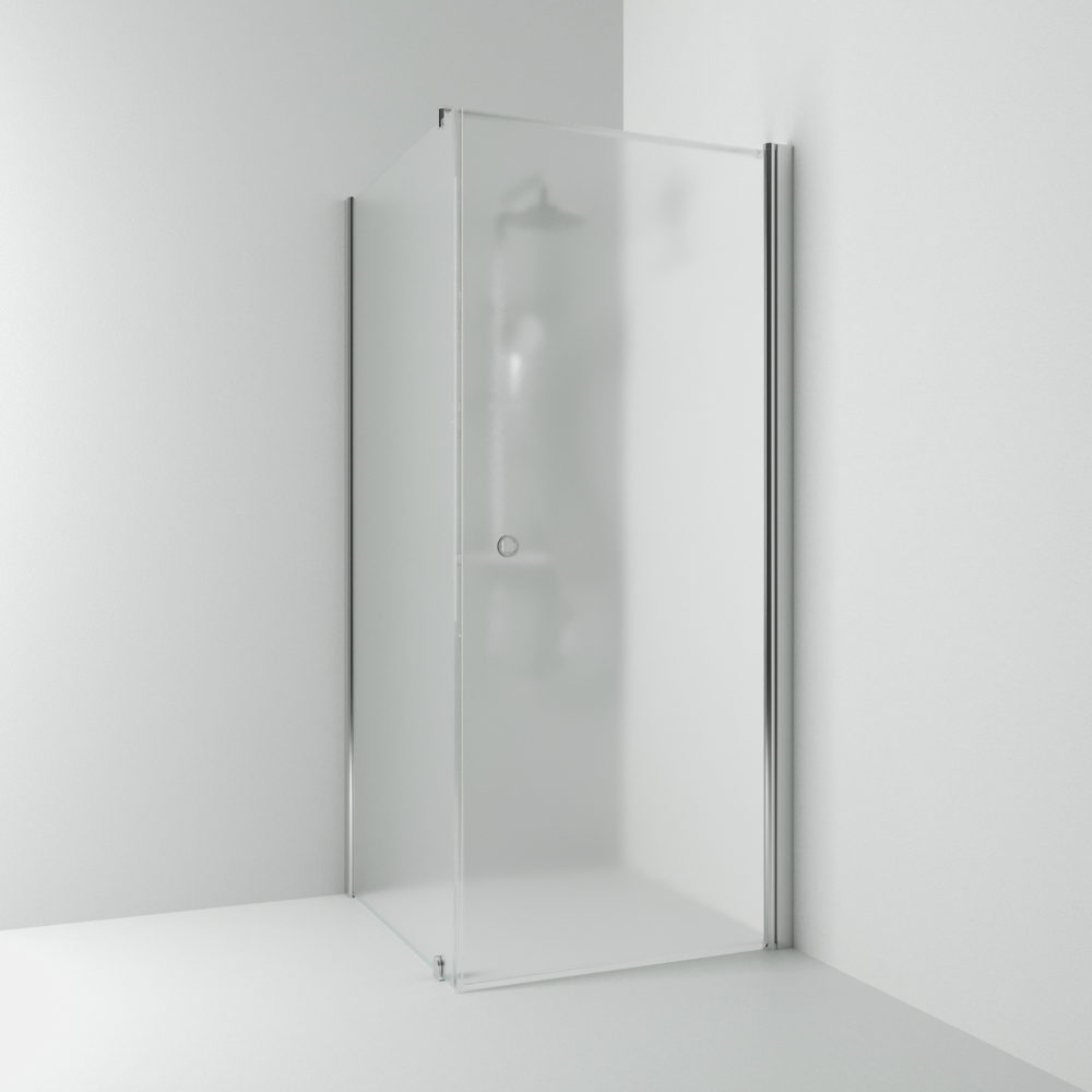 HÖRNDUSCH SVEDBERGS RAK/FAST SK HG BL/FR80X70, BLANK FROST INTHT 80X198X70CM