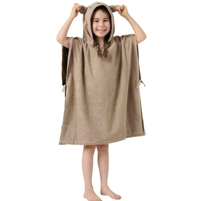 Badponcho, barn Möjlighet att bära som en poncho