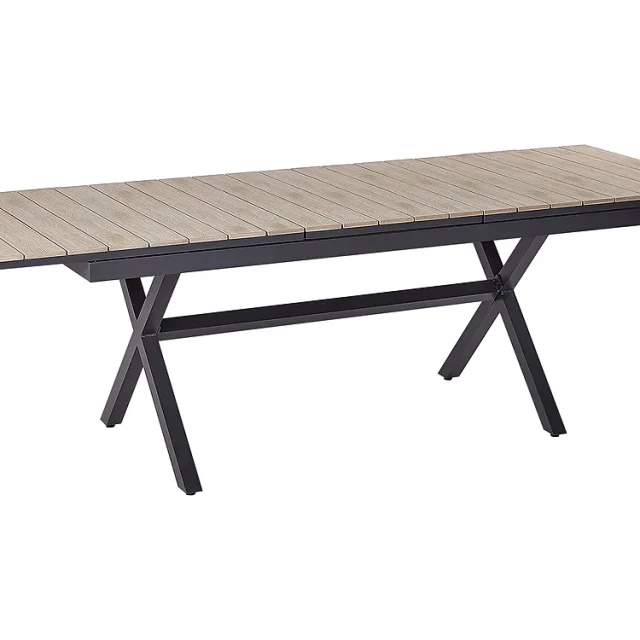 Utdragbart trädgårdsmatbord FANES 184/242 cm 90 cm Metall Grafitgrå