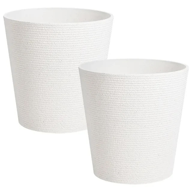 Set med 2 växtkrukor ARMERIA 50 cm Vit