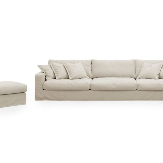 Valencia Extra Djup 5-sits soffa + fotpall med avtagbar och tvättbar klädsel