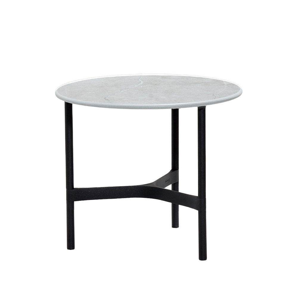 Twist soffbord small Ø45 cm, Fossil grey-lava grey