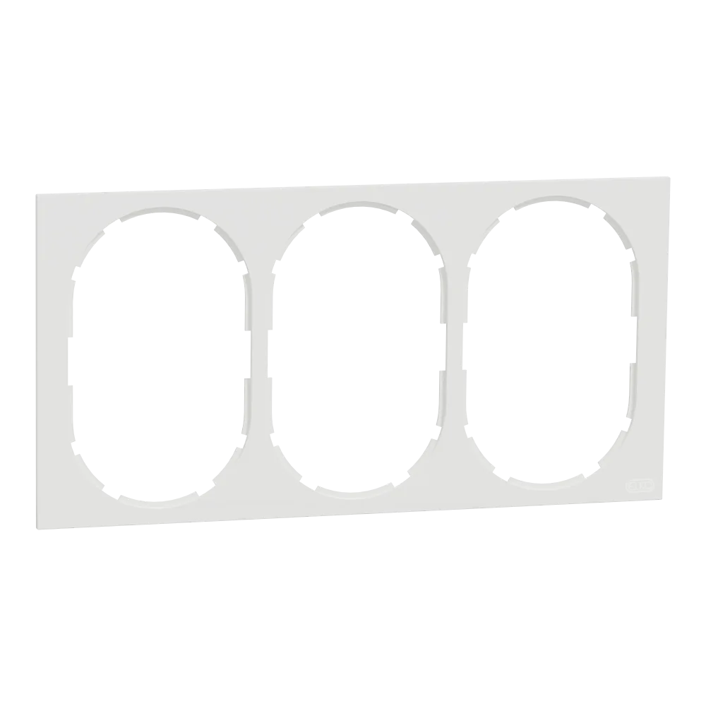 Elko EKO50013 Ram 3-fack 2-vägsuttag, kombinationsmontage Svart