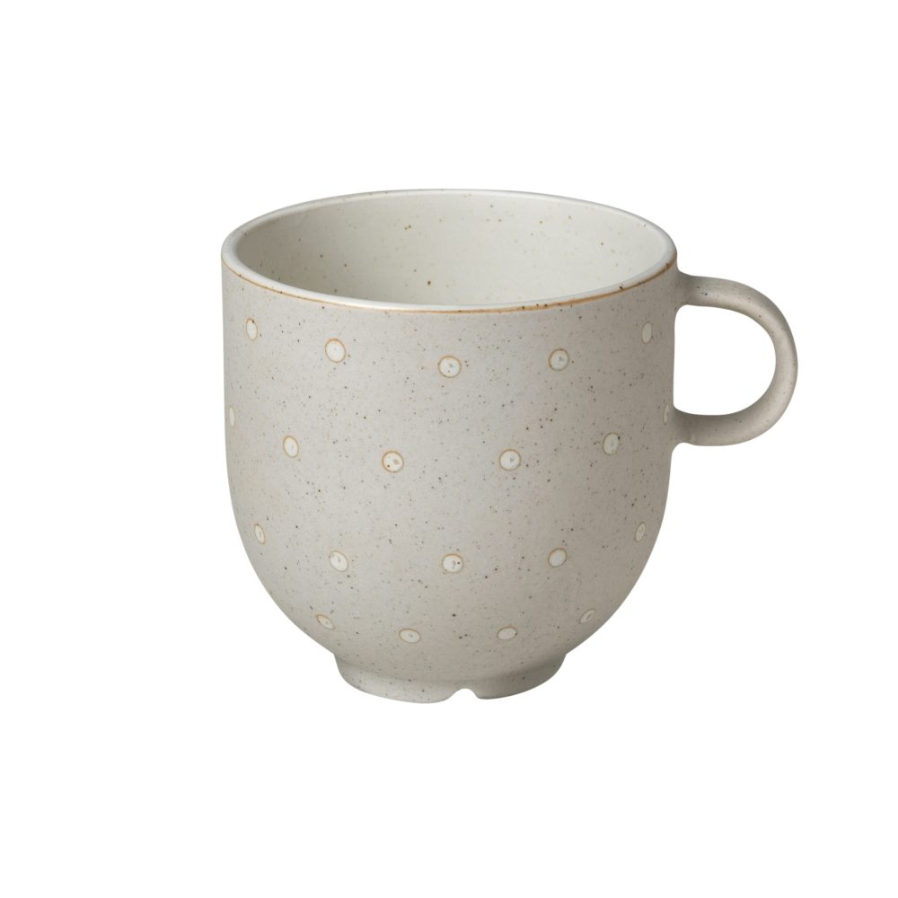 Eli mugg med handtag 20 cl, Matte soft light grey dots