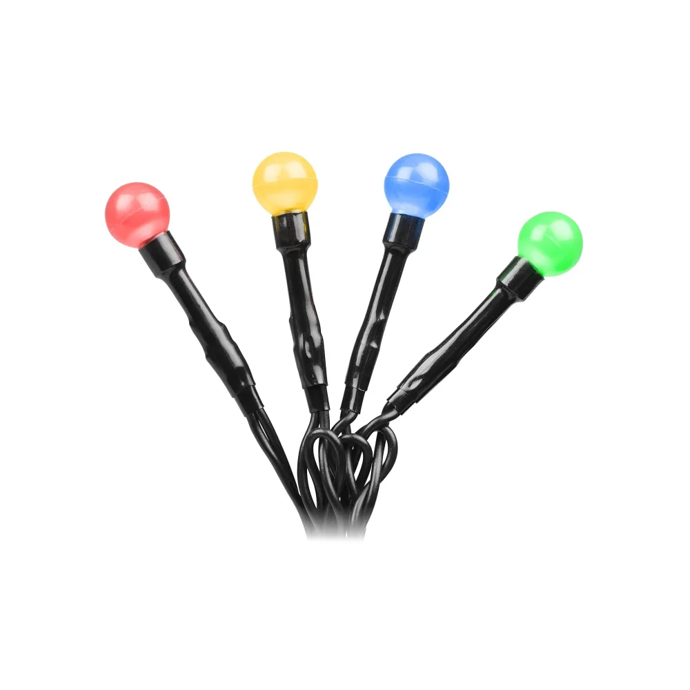 Konstsmide 3695-507 Ljusslinga färgade cherry, svart kabel 12.72 m