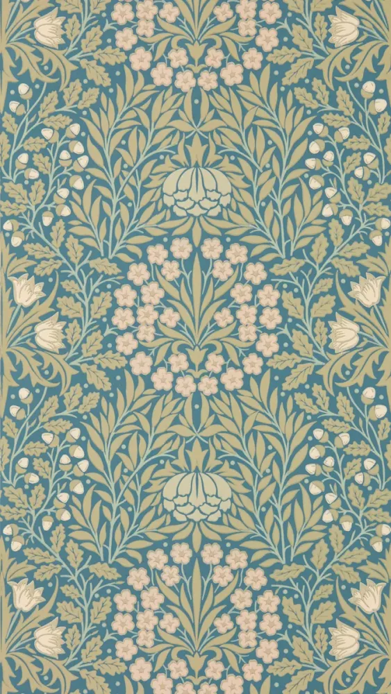 Morris & Co - Daisy & Oak Powder Blue Blush