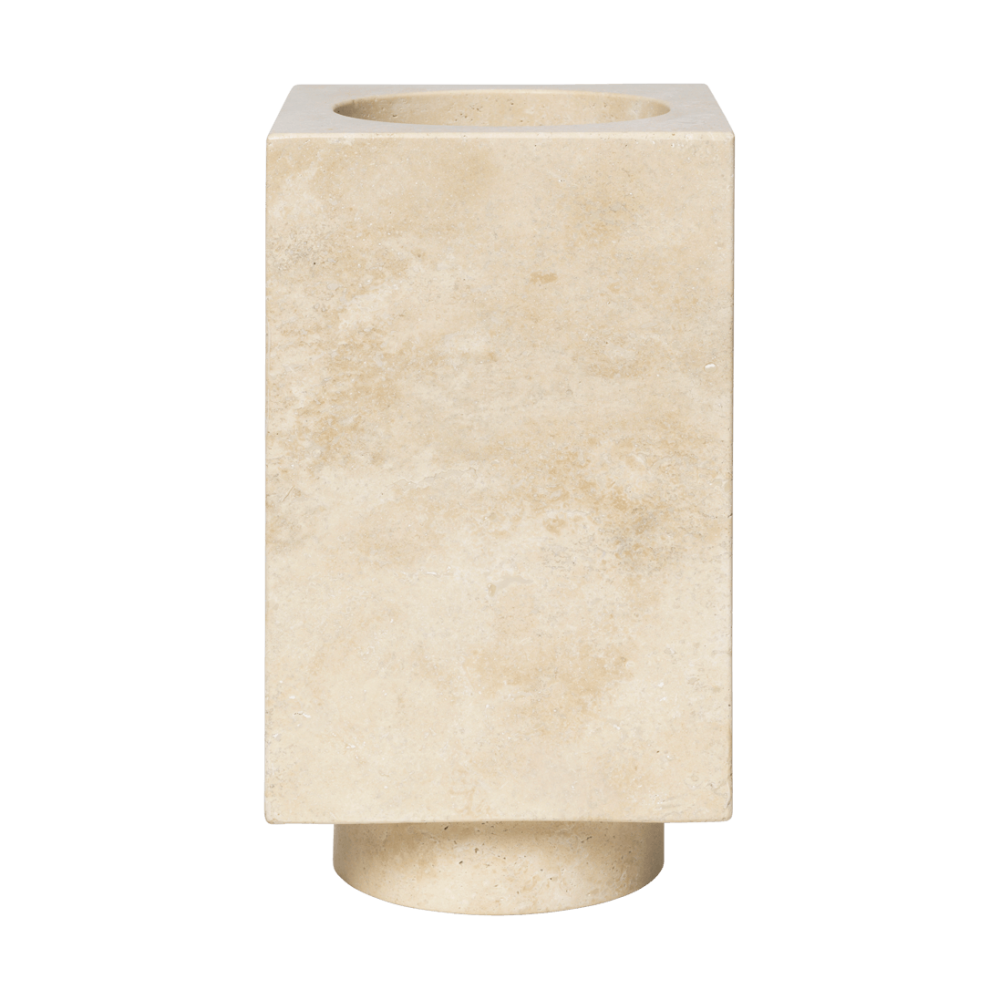 Hew vas 21 cm, Travertine