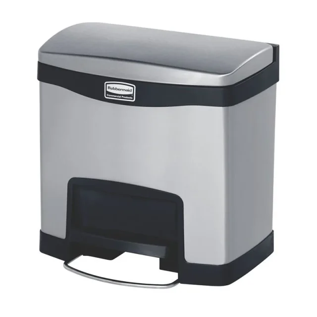 Rubbermaid Slim Jim Soptunna med pedal, rostfritt stål 90 l