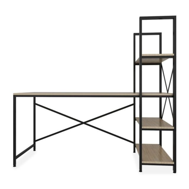 Hejde Skrivbord 160 cm med Förvaring Hyllor