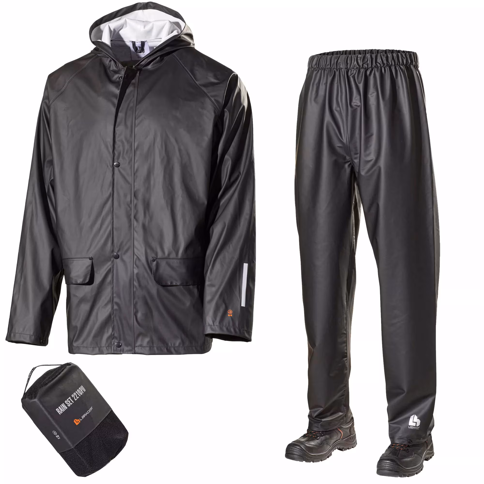 Kjøp L.Brador Regnsett 2210PU, svart
