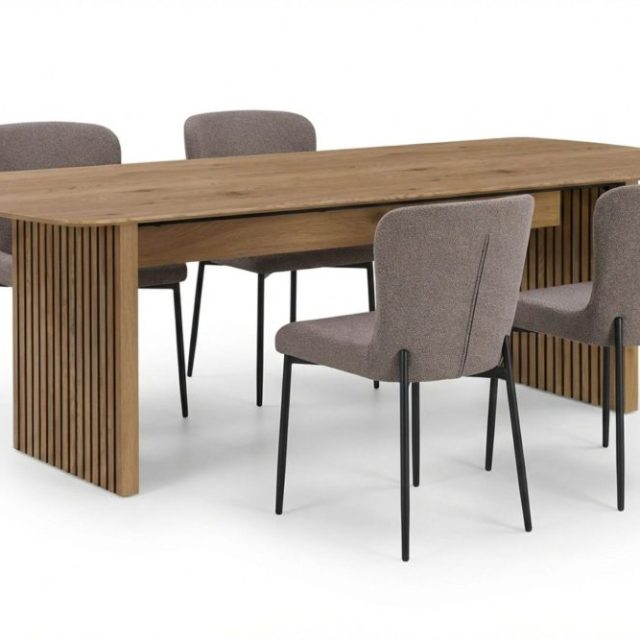 Richeto Matgrupp Ek 180 cm med 4 Elsie Matstolar