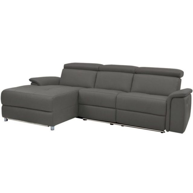 Hörnsoffa 3-sits Pareli Grå, Läder/PU, Vänster Manuell Fåtölj