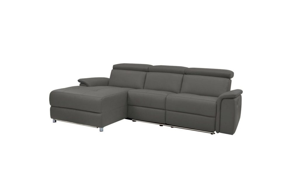 Hörnsoffa 3-sits Pareli Grå, Läder/PU, Vänster Manuell Fåtölj