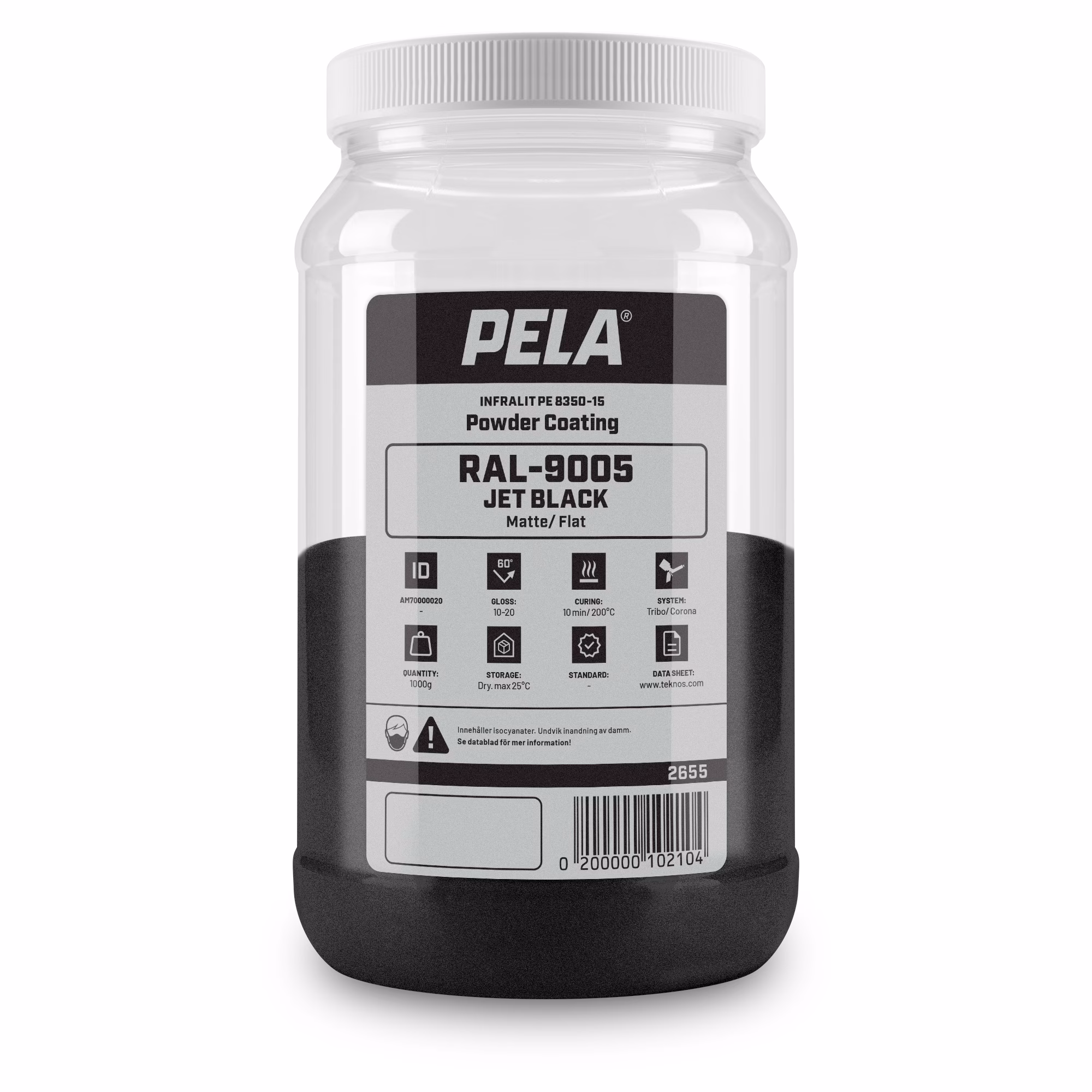 Kjøp Pulverlakkfarge svart, primer, 1 kg