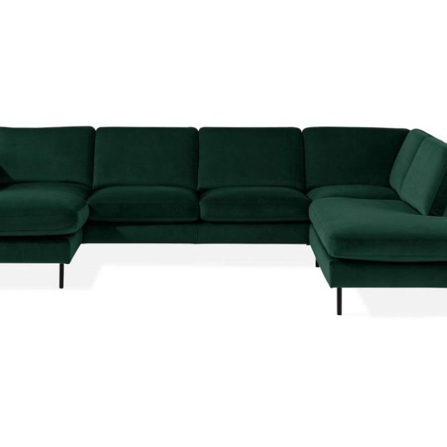 Teodin U-soffa med Divan Sammet Vänster