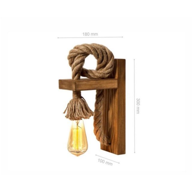 Vägglampa Dralen Brun / Rany