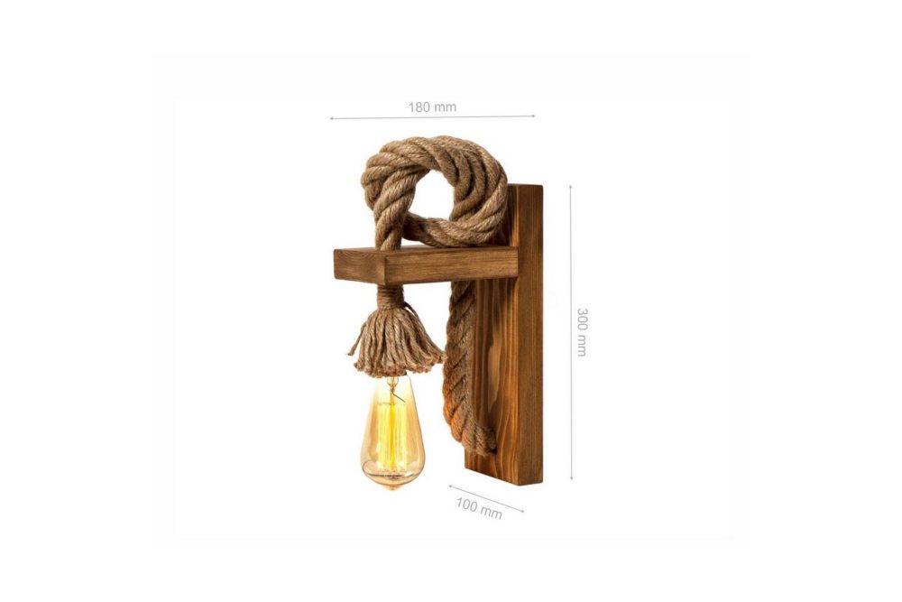 Vägglampa Dralen Brun / Rany