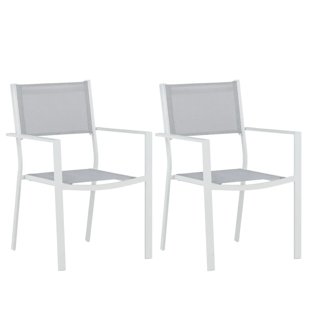 Venture Home Copacabana 4231-622 Karmstol 2-pack Svart/Grå