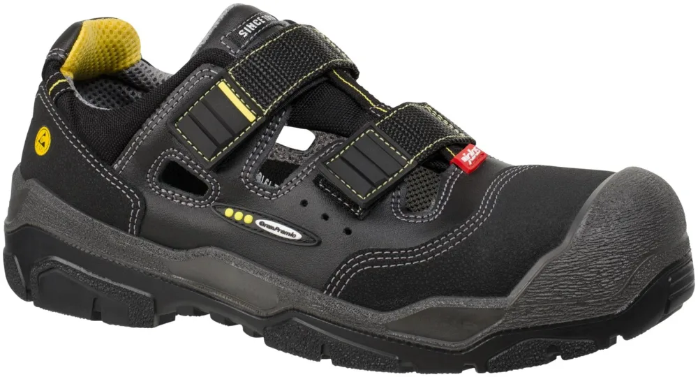 Jalas 1518 Antislip+ Skyddssandal S1P, svart 38