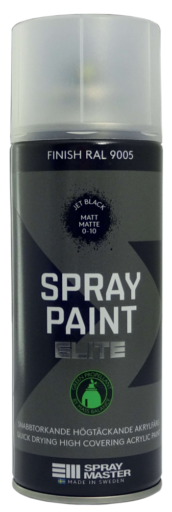 SPRAYFÄRG SPRAY MASTER ELITE SVART RAL9005 MATT