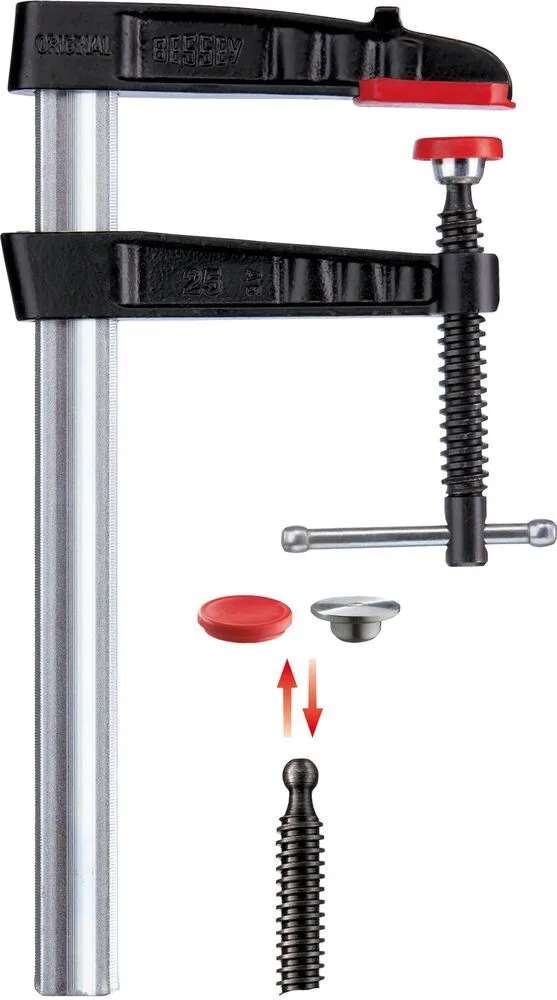 Bessey TG40K Skruvtving T-handtag Spännvidd 400 mm och djup 175 mm - Bild 2