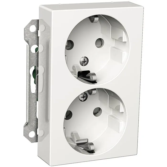 Schneider Electric Exxact WDE002185 Vägguttag jordat, 2-vägs, vit