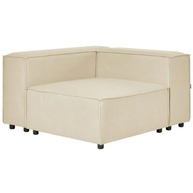 Hörnsektion Aprica Beige, svart, Linne