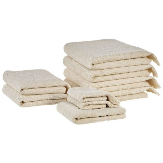 Handduk Atiu set om 9 Beige