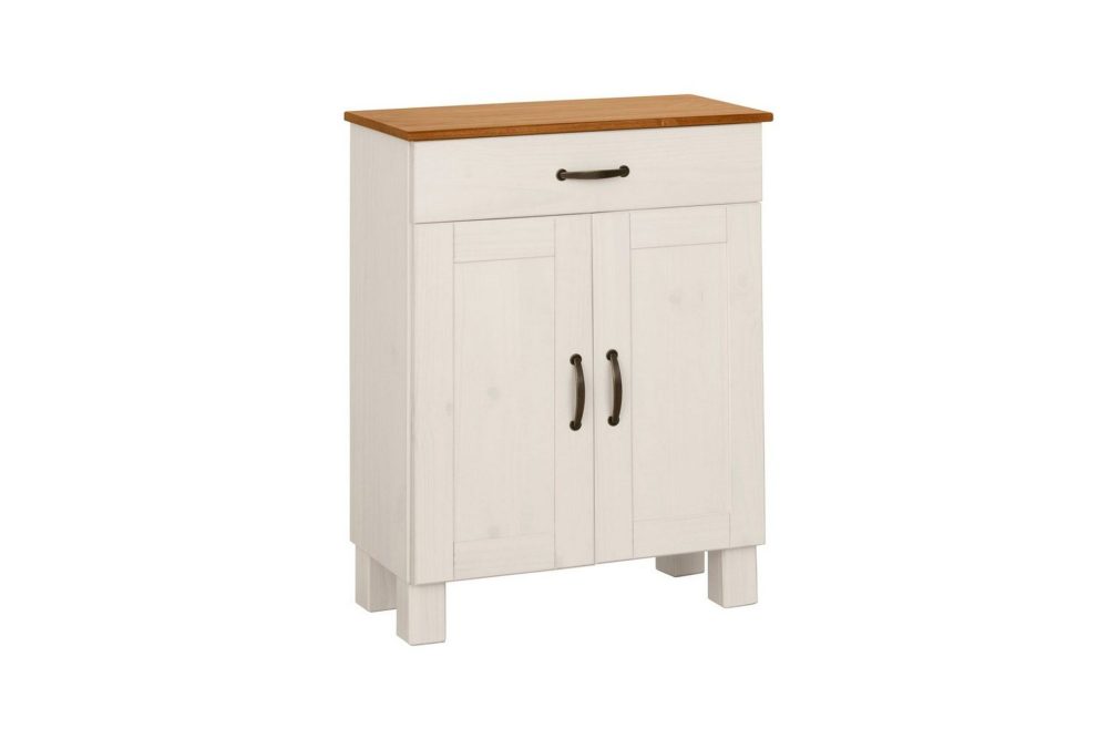 Badrumsskåp Alby 60x30x80 cm, Vit/Honung