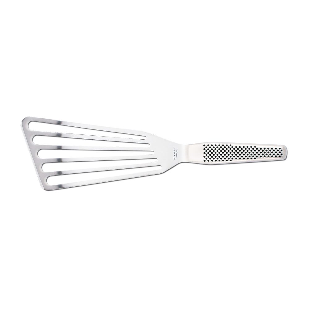 Global GS-27 Stekspade perforerad vinklad 27 cm, rostfritt stål