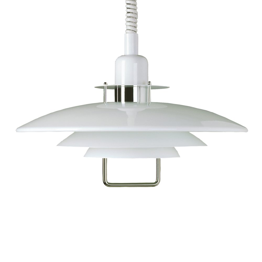 Primus II pendel Ø43 cm, Vit-krom