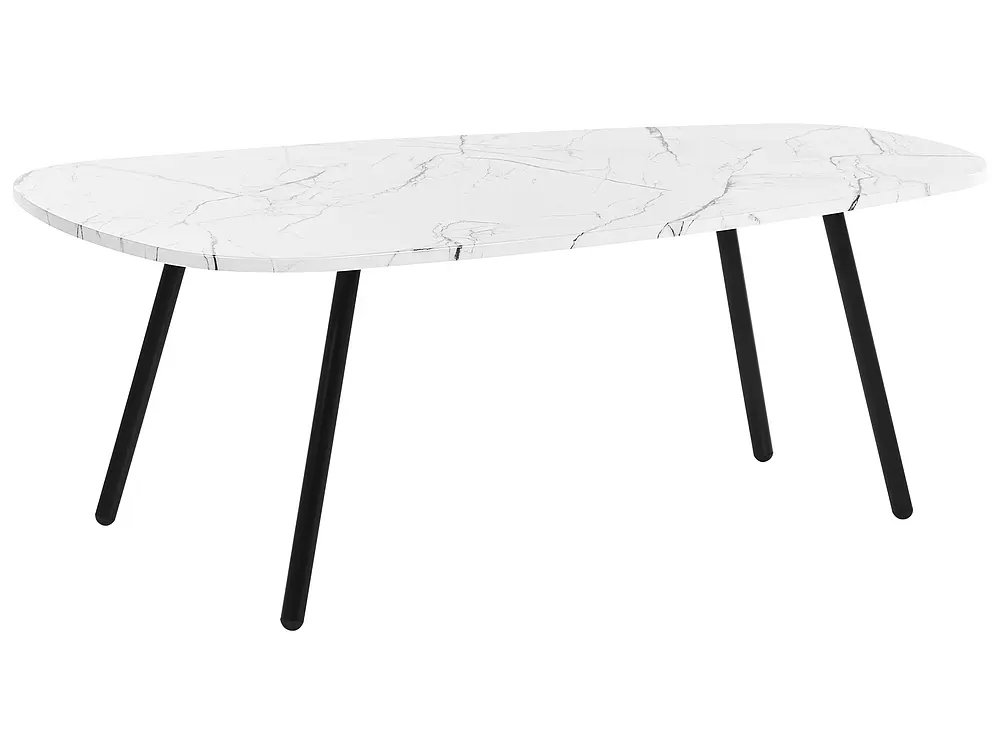 Soffbord BIDDLE Vit marmor