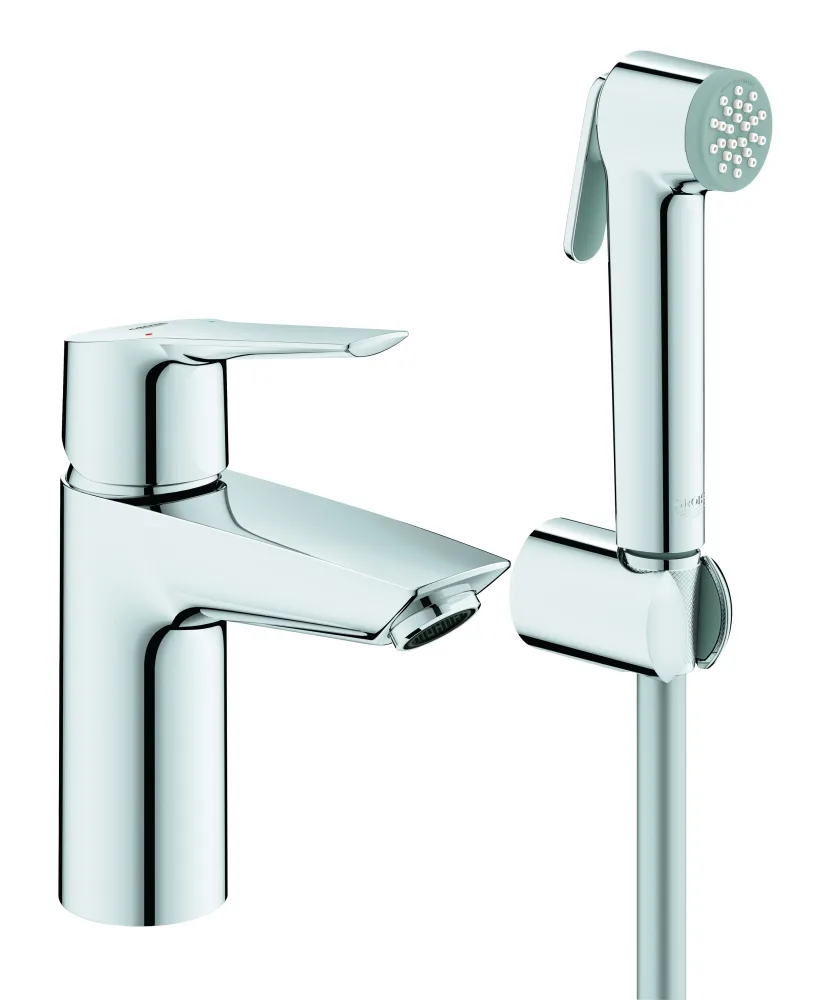Grohe START S Tvättställsblandare med sidodusch, krom