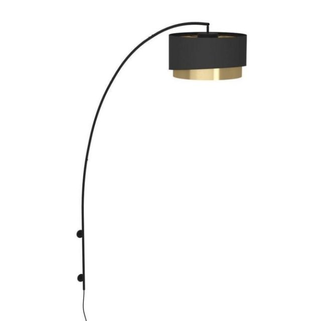 Vägglampa Eglo Manderline Svart/Mässing