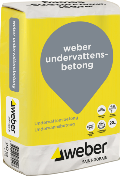 UNDERVATTENSBETONG WEBER C40/50 0-4MM ANL 20KG