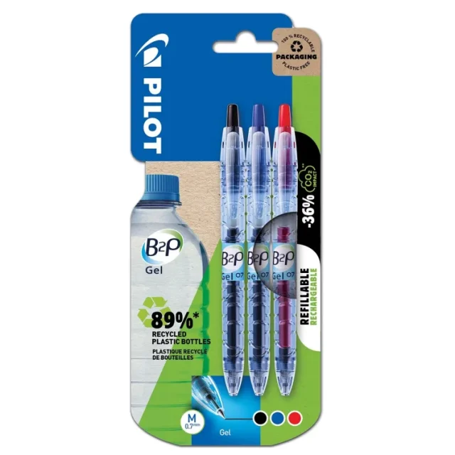 Pilot B2P Gel 566083 Penna 0,7 mm, 3-pack