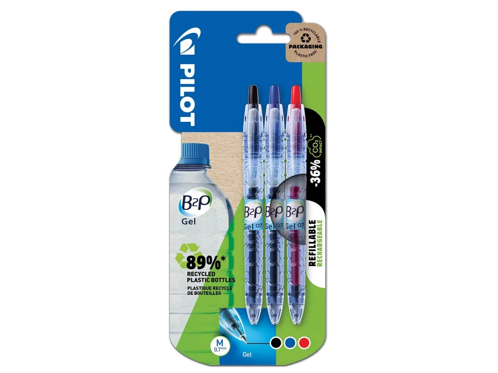 Pilot B2P Gel 566083 Penna 0,7 mm, 3-pack