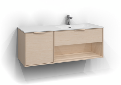 TVÄTTSTÄLLSSKÅP SVEDBERGS EPOS RELIEF V ASK 1+1L ÖPP INTHT 120X45,3X45CM H
