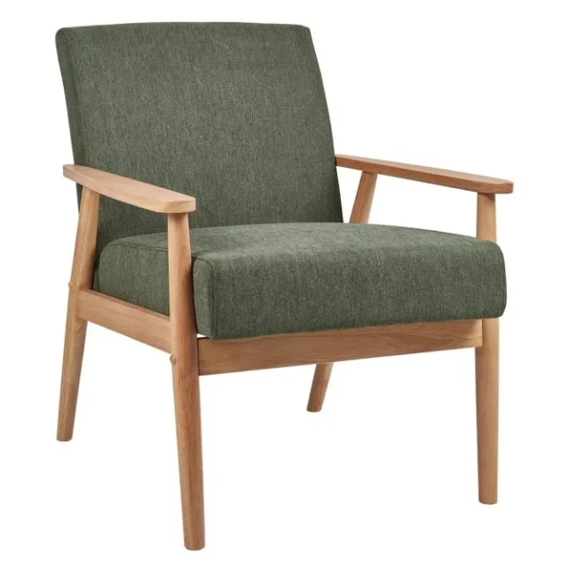 Fåtölj Esrum Grönt/ljust trä, Polyester