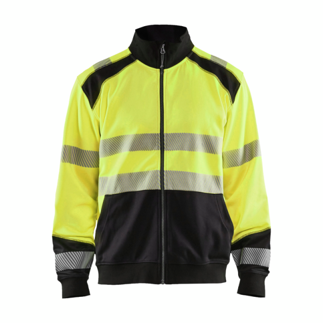 VARSELTRÖJA 3558 2528 MED DRAGKEDJA GUL/SVART L