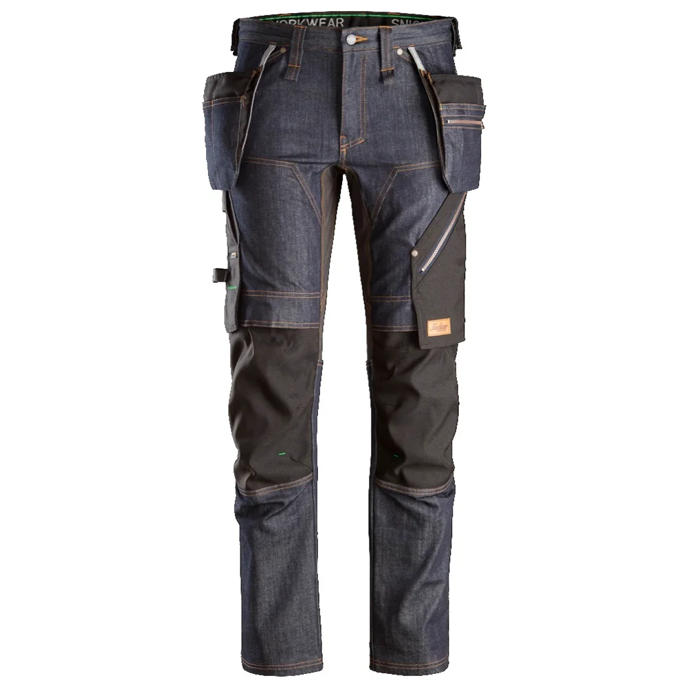 Snickers Workwear 6955 FlexiWork Arbetsbyxa denim/svart 148