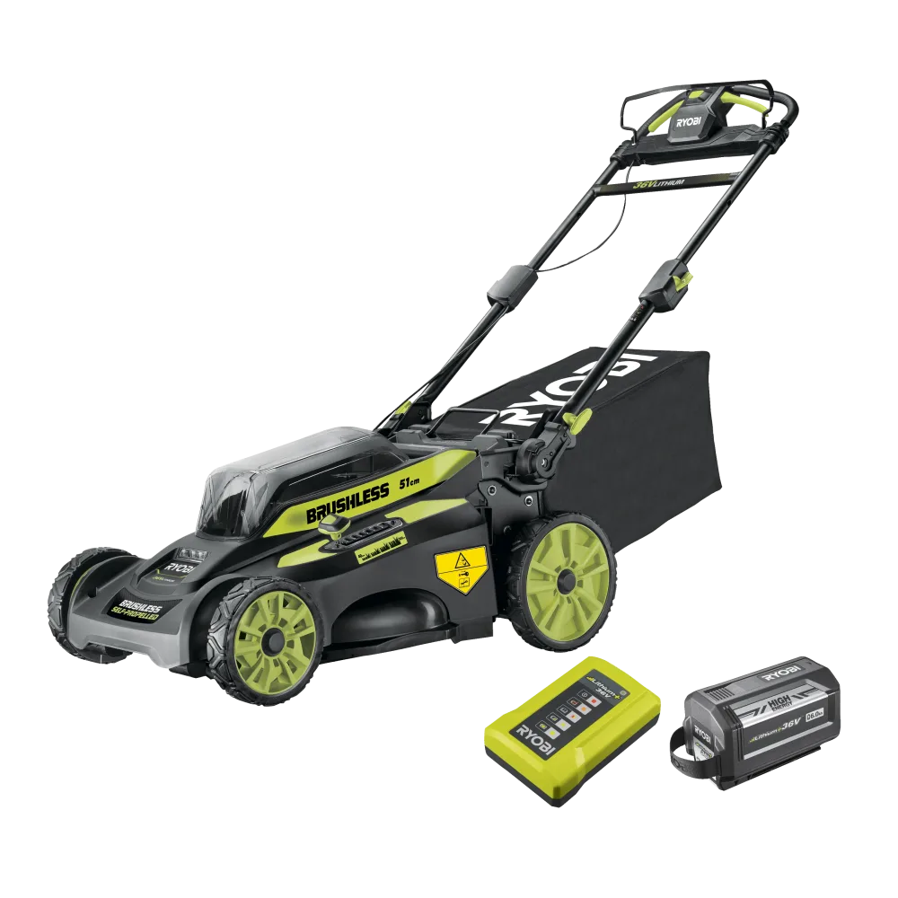 Ryobi MAX POWER RY36LMX51A-160 Gräsklippare med batteri och laddare