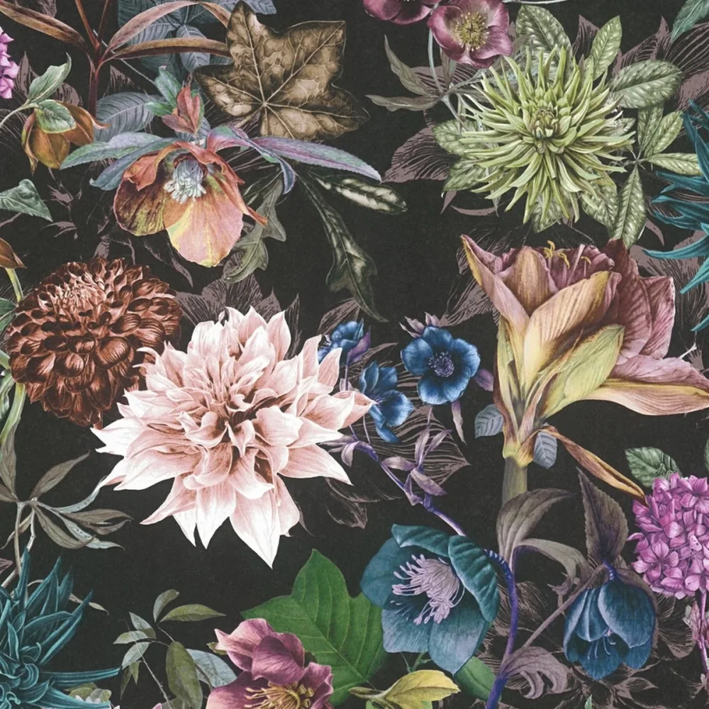 Dream Flowery 38175-7 Svart Tapet | Stuvbutiken