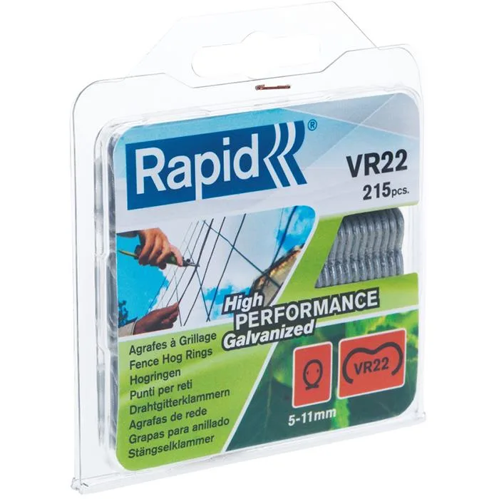 Rapid VR22 Ringklammer silver 215-pack