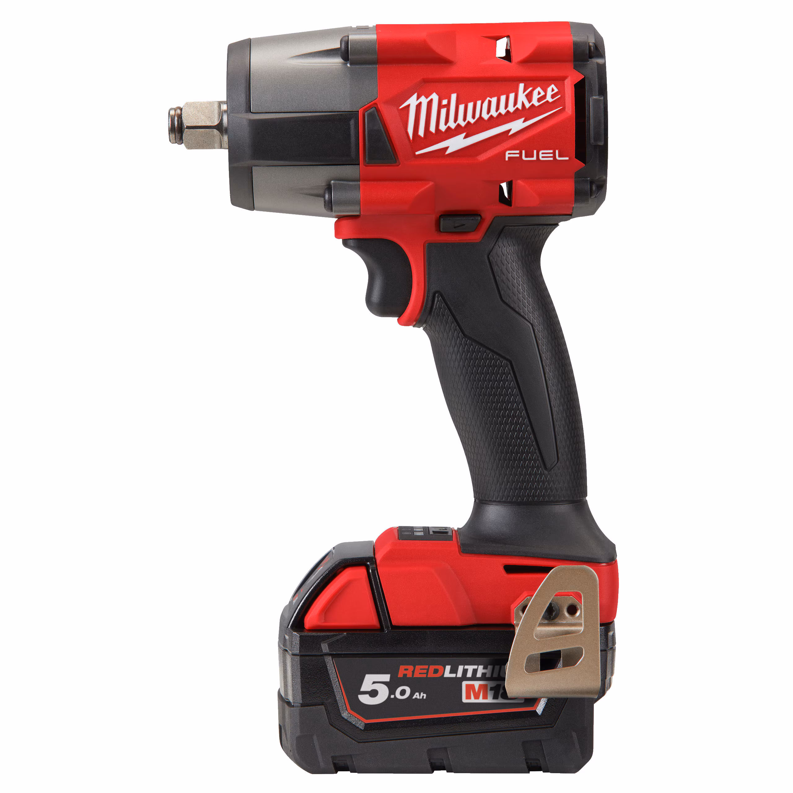 Kjøp Milwaukee Mutternøkkel 1/2", M18 FMTIW2F12-502X, inkl. 2x5 Ah batterier og lader