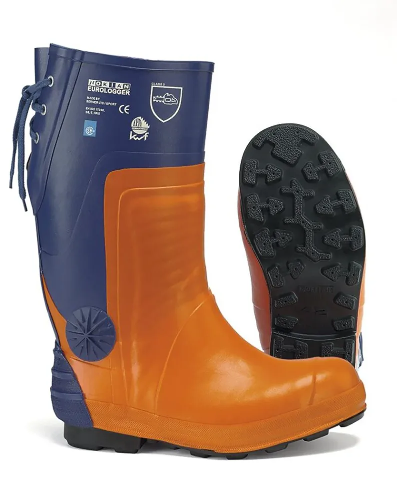 Nokian Euro Logger 3 Sågskyddsstövel orange/blå 41