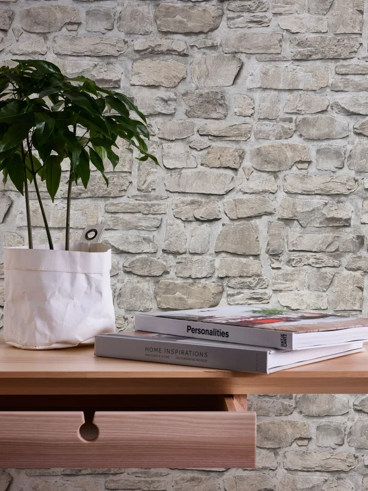 Living Walls Best of Wood´n Stone III T3702 Tapet Grå/beige