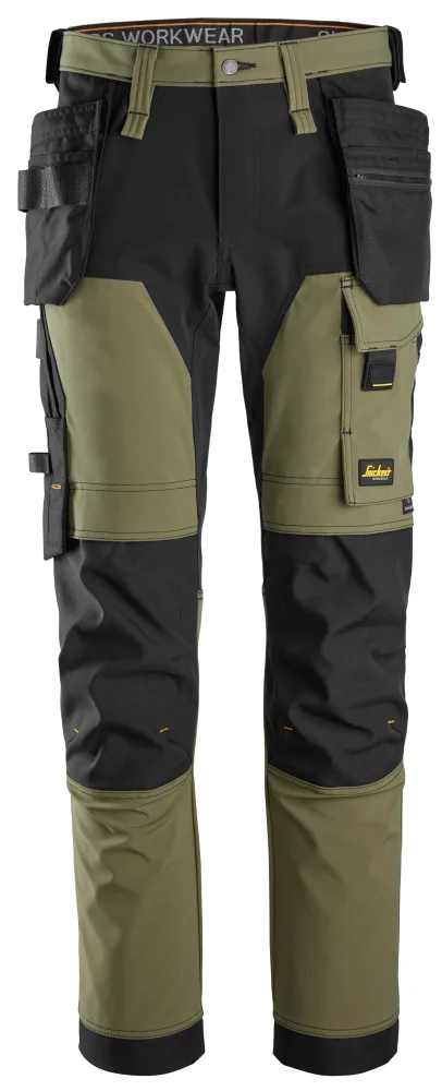 Snickers Workwear 6275-3104 Arbetsbyxa khakigrön/svart 92